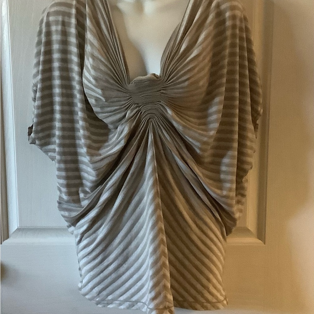 Striped Draped Top